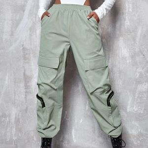Flap Pocket Zip Detail Cargo Pants